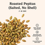 Nuts.com - Roasted Pepitas - 2 Lb Bag, Salted No Shell Pumpkin Seeds, Healthy Snack for Adults & Kids, Rich in Protein, Fiber, Calcium & Potassium