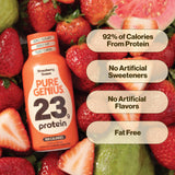 Pure Genius 23g Protein Shot Drink | 100 Calories, No Sugar, No Fat, Whey & Collagen, Gluten Free, Keto Friendly, No Artificial Flavors or Sweeteners