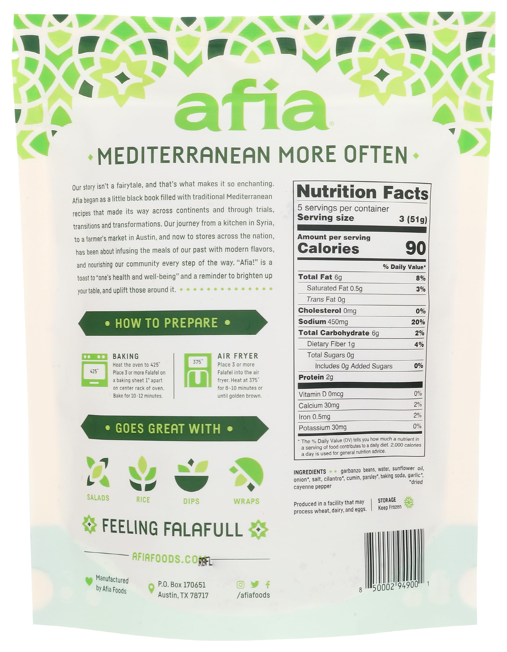 Afia, Falafel Traditional, 9 Ounce