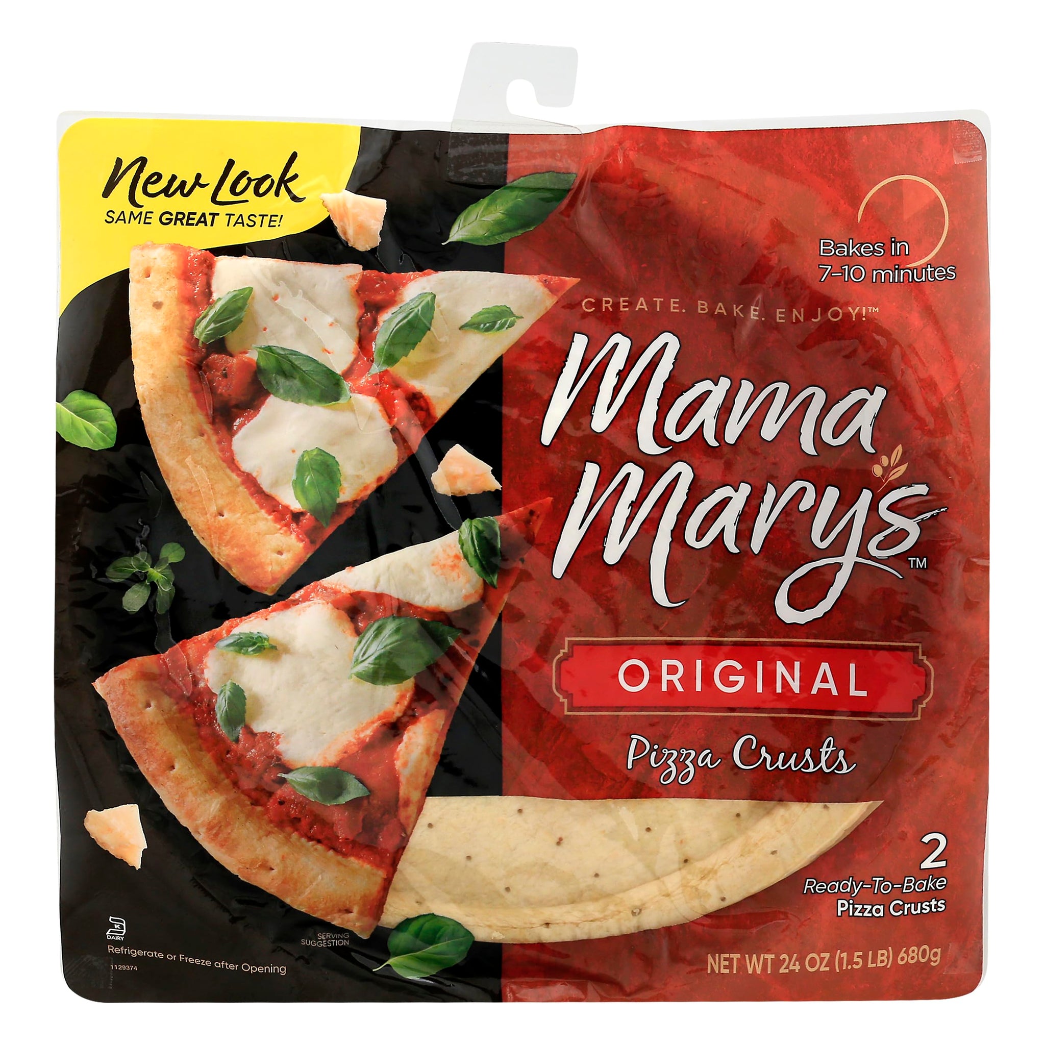 Mama Mary's 12" Original Ready to Bake Pizza Crusts, 2 Count