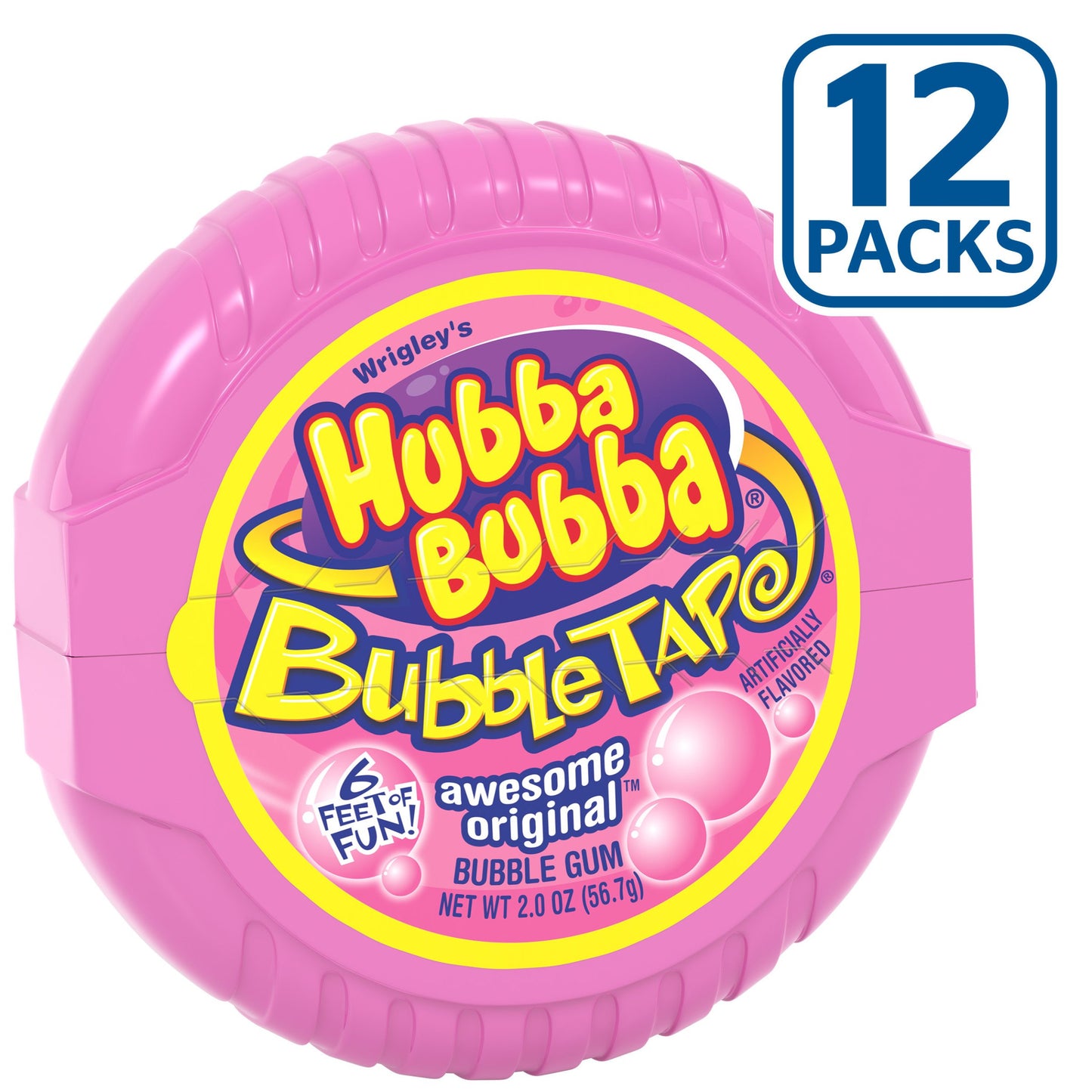 Hubba Bubba Bubble Gum Original Bubble Gum, 2 Ounce (Pack of 12)