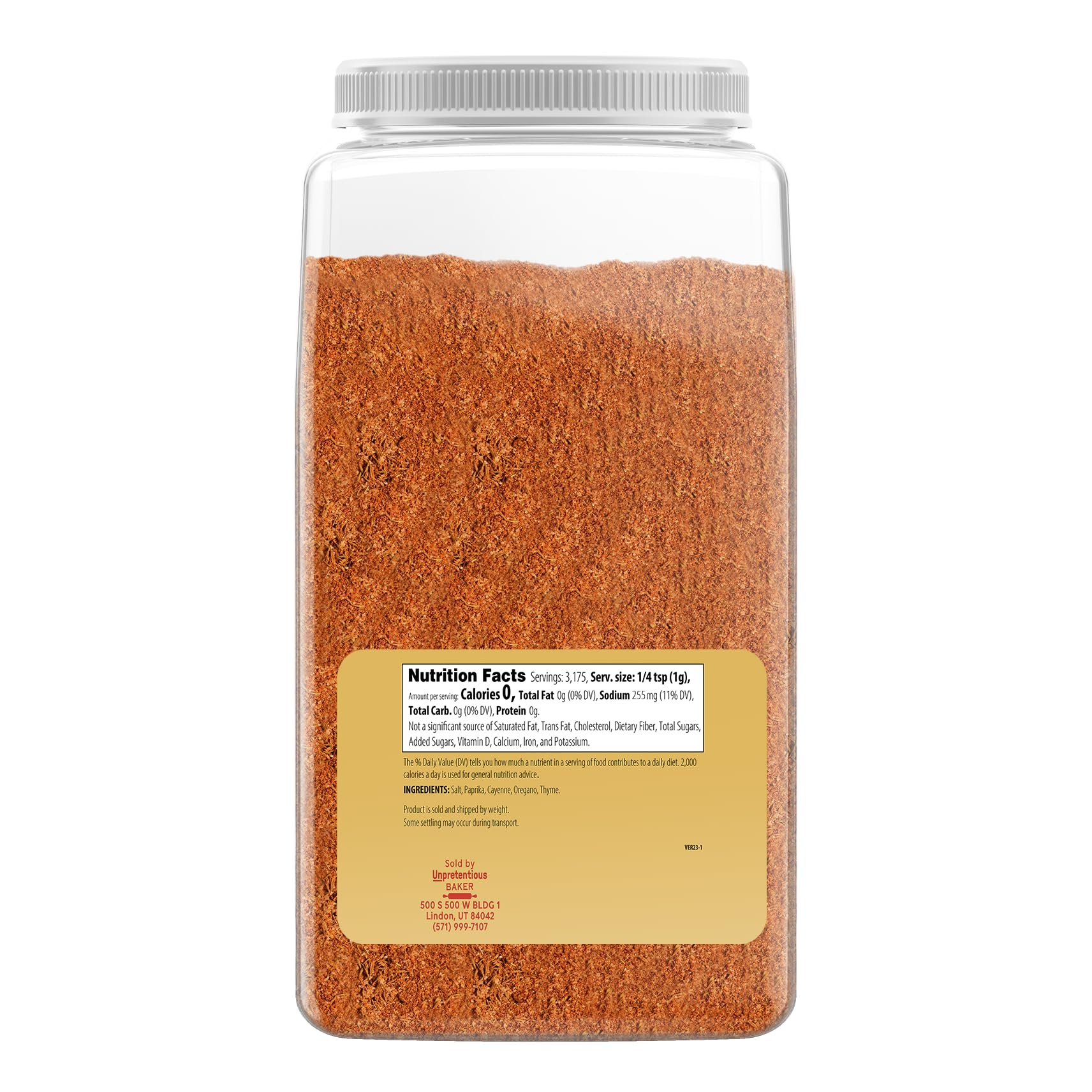 Unpretentious Cajun Seasoning, 7 lb, Culinary Blend, Southern Classic, Rich Flavor