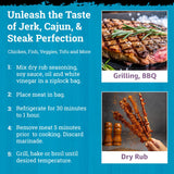 Dimply's Seasoning Variety Pack, Jamaican Jerk, Steak, and Cajun Blends, Dry Rub and Marinade for Chicken, Meat, Seafood, Vegetables, and Tofu