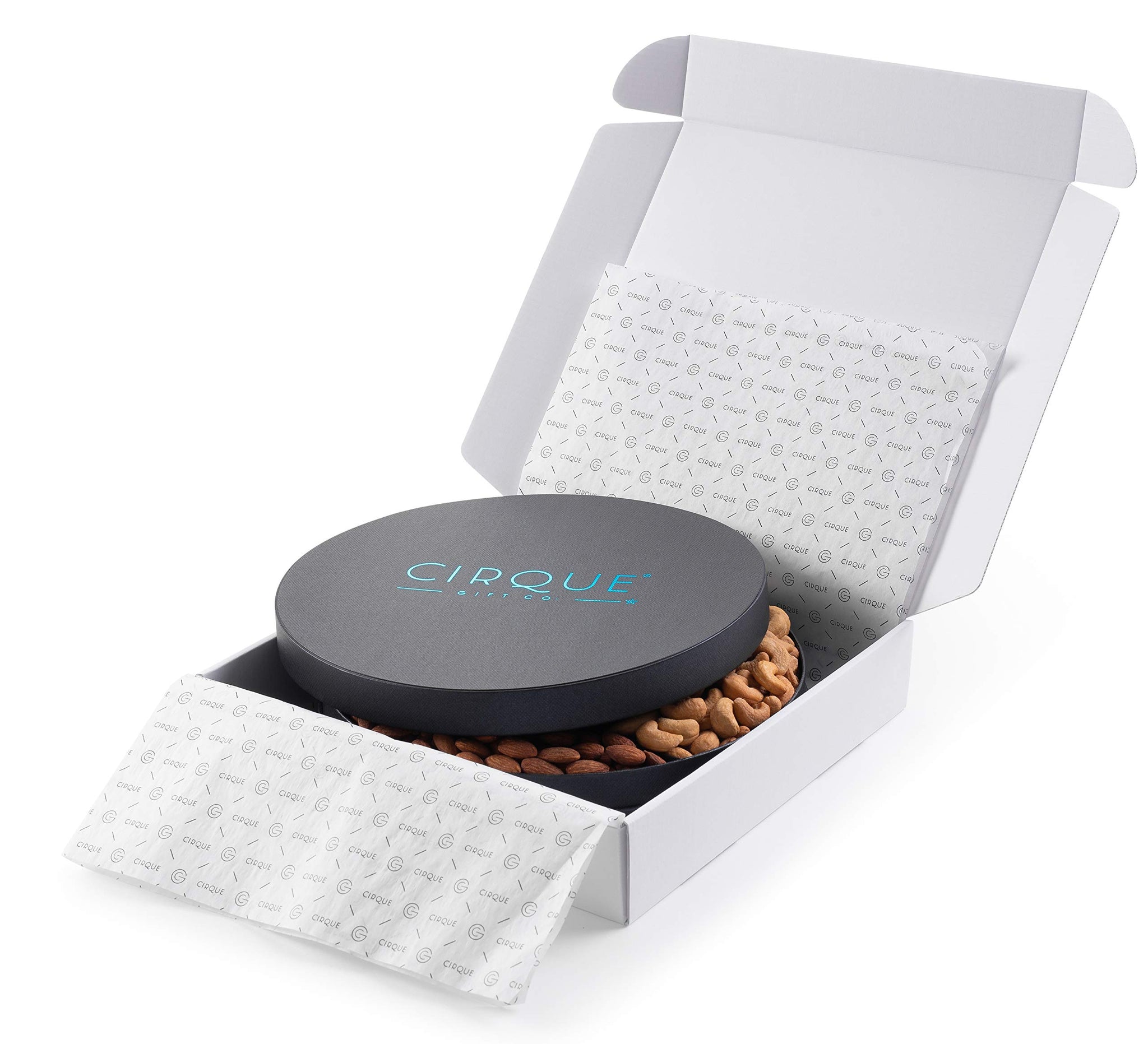 Cirque Gift Co. Gourmet Nut Gift Tray 10" Freshly Roasted Assorted Nuts for Mothers Day, Fathers Day, Holiday, Corporate Gifting, Thanksgiving Gift