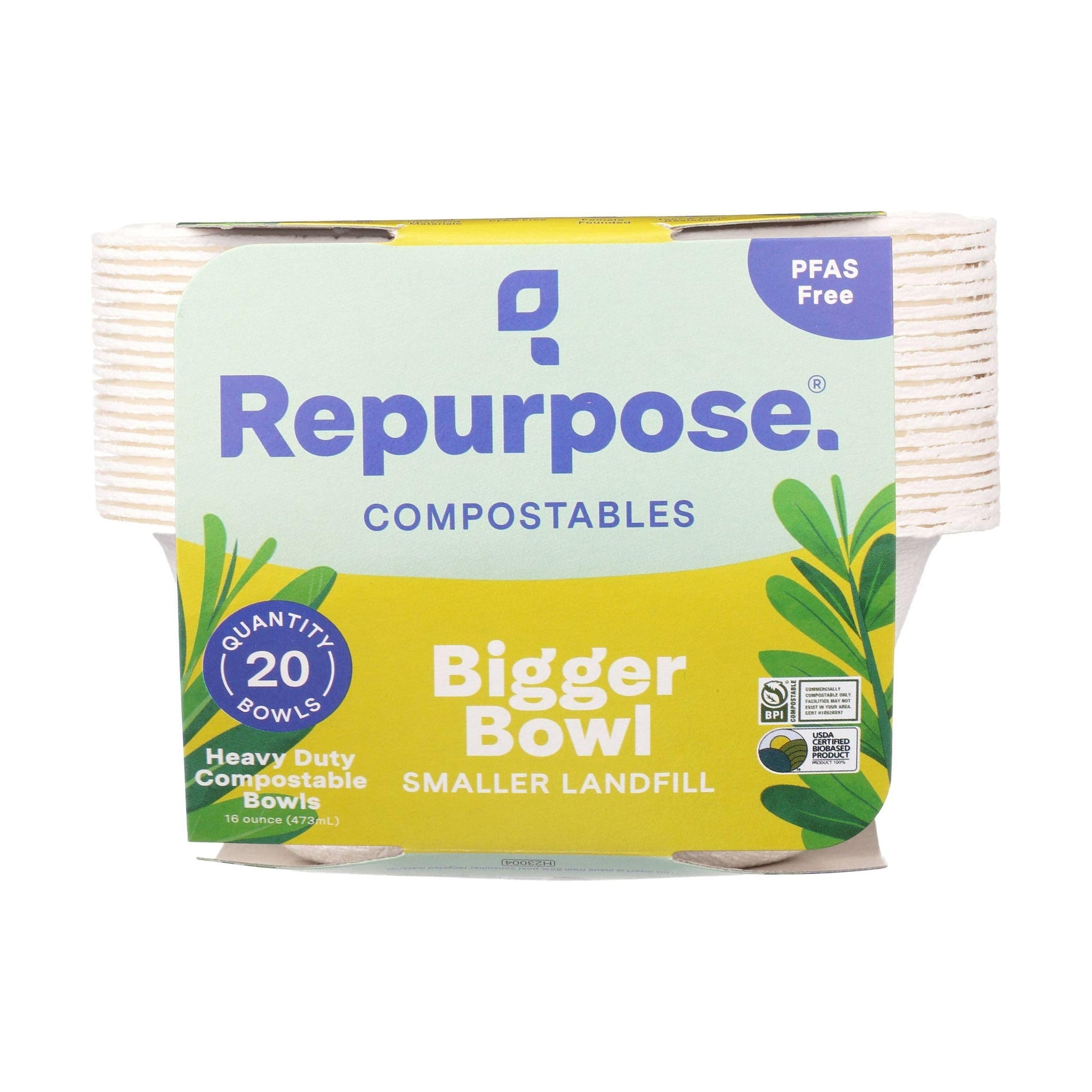 Repurpose Compostable 16oz Bowls 20 Count, 20 CT