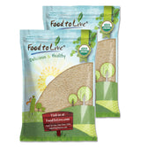 Food to Live Organic Hulled Sesame Seeds, 18 Pounds - Whole Raw White Sesame Seeds, Non-GMO, Kosher, Vegan, Unroasted, Bulk. High in Iron,