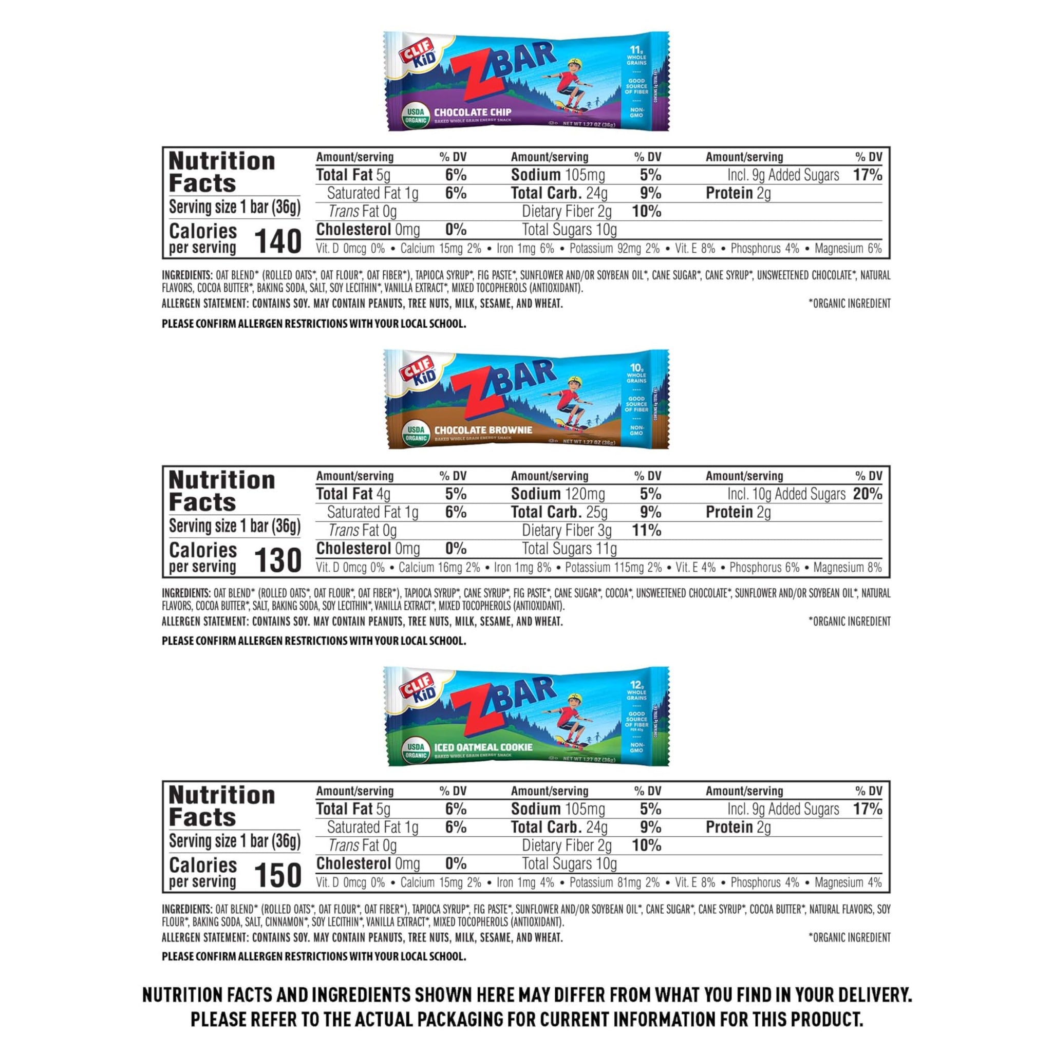 Zbar and Zbar Protein - Variety Pack - Snack Bars - Made with Organic Oats - Non-GMO - Soft Baked Granola Bars and Crispy Protein Bars (16 Pack)