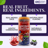 AROZEN Blood Orange Pomegranate Beverage, Antioxidant Energy Drink | Lightly Carbonated Citrus Wellness Drink with Green Tea Caffeine | Vegan Low