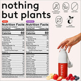 kencko Instant Smoothie Powder Mix Starter Kit, 8 Pack with Reusable Bottle - Reds & Purples - Freeze-Dried Fruit & Veggie Superfood Powdered Drink