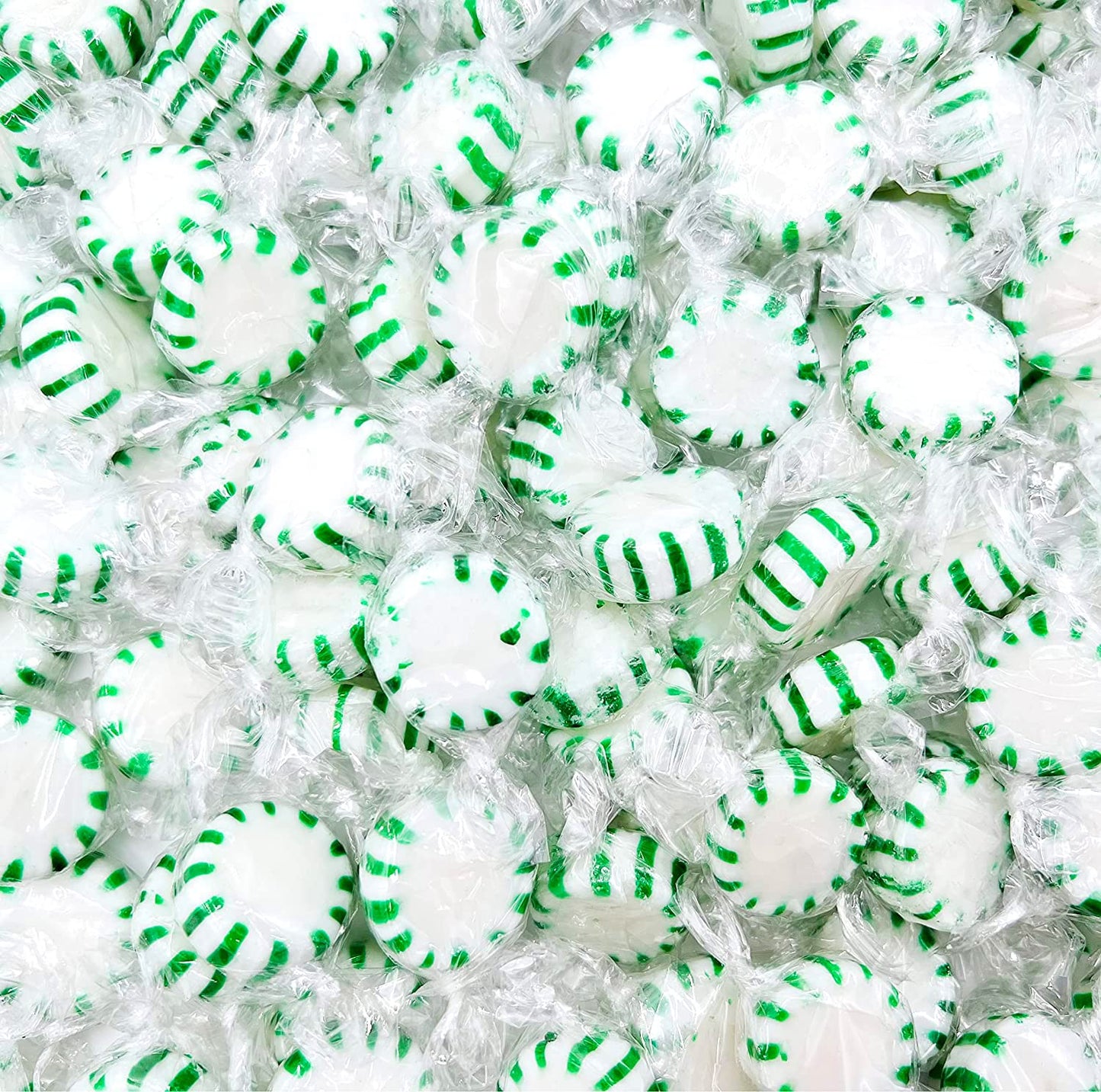 Arcor Spearmint Starlights Candy by Cambie | 2 lbs of Spearmint Starlight Mints | Individually Pinwheel Mint Hard Candy | Deliciously Sweet Mint Candy