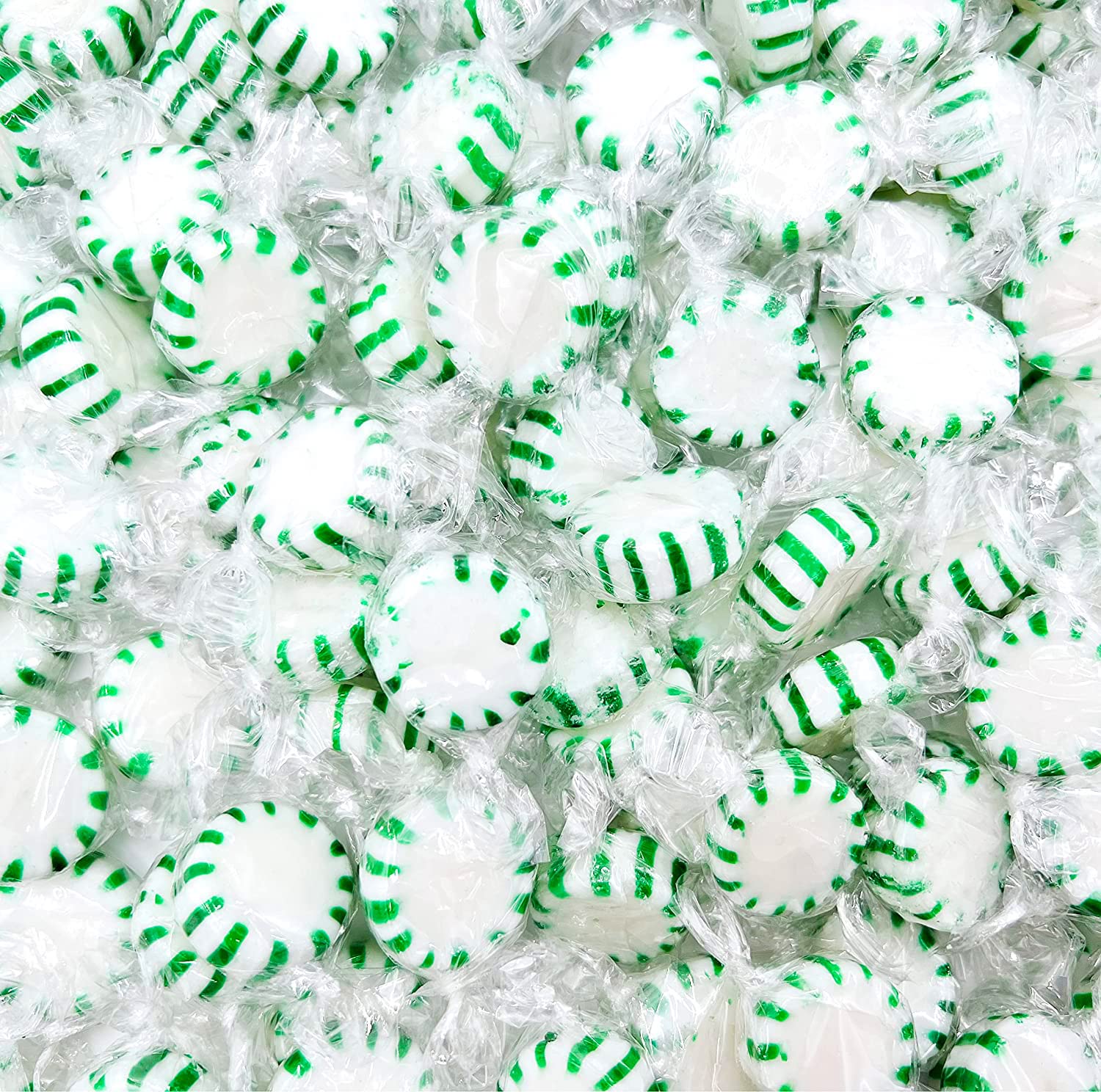 Arcor Spearmint Starlights Candy by Cambie | 2 lbs of Spearmint Starlight Mints | Individually Pinwheel Mint Hard Candy | Deliciously Sweet Mint Candy