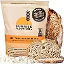 Sunrise Flour Mill Heritage Organic Bread Flour Blend - 5 lbs | Organic Unbleached Bread Flour Easy to Digest with Less Bloating | High Protein