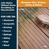 STAR BRITE Composite Deck Cleaner (1 GALLON) - Concentrated Formula - Effortlessly Removes Dirt, Grease & Stains - Ideal for Wood & Composite Surfaces