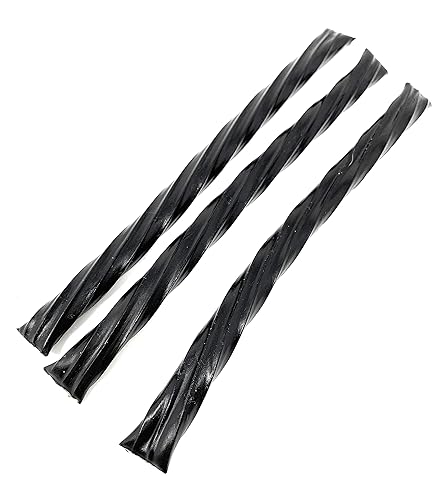 Menozzi De Rosa, Tortigloni Chewy Black Licorice Long Stick Cut w/ 3x Licorice Extract (2 Lbs)
