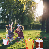 XinblueCo Baseball basket Easter baskets for kids Canvas Easter Egg Hunt Baskets Halloween Trick or Treat Candy Bucket for Halloween Easter