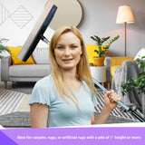 Room Groom PET Carpet Rake Groomer with Telescoping 54 " Adjustable Handle, with Lint Remover Brush Tool, Carpet Brush for Pet Hair and Refreshing
