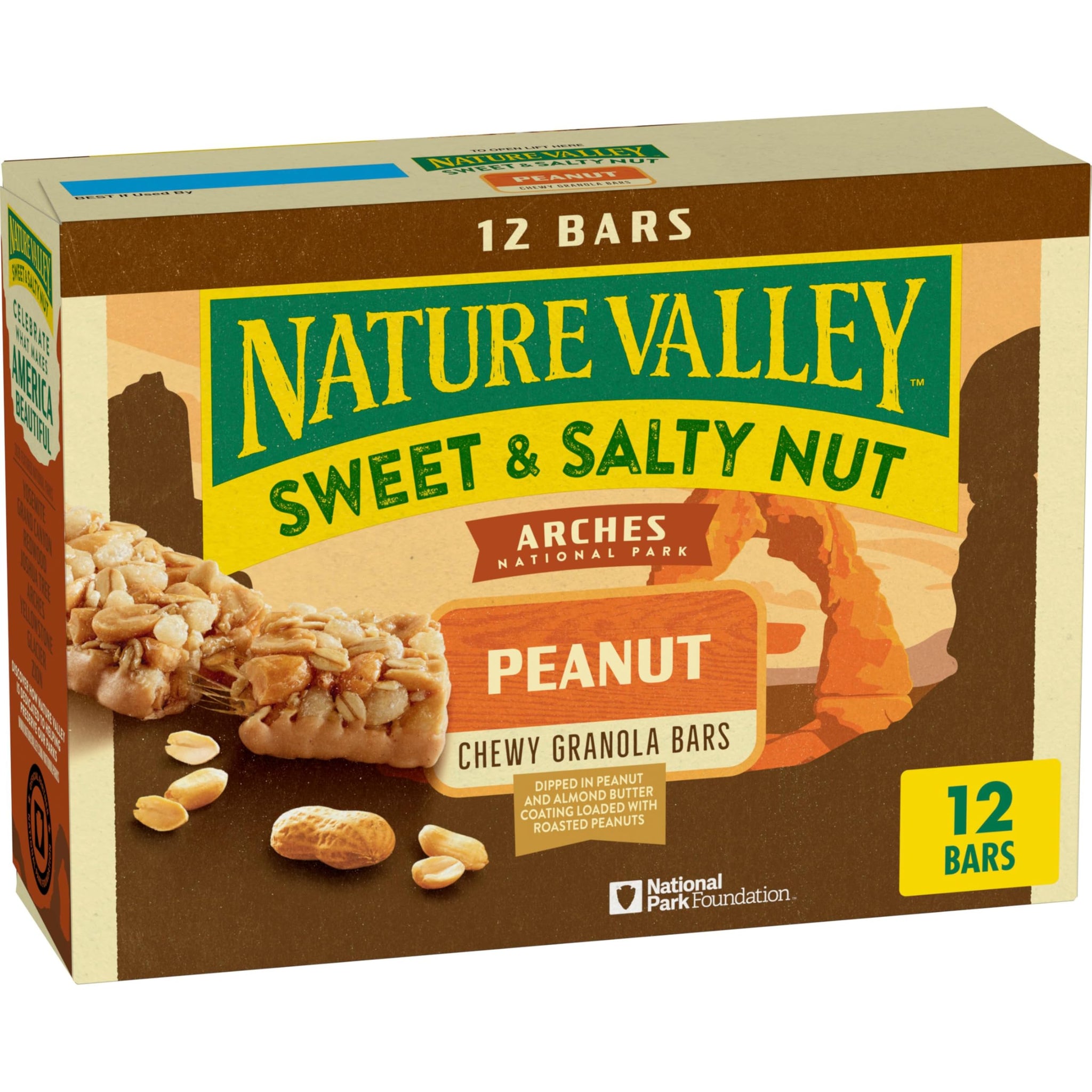 Nature Valley Granola Bars, Sweet and Salty Nut, Peanut, 12 Bars, 14.4 oz