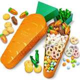 Easter Carrot Treat Gift Box - Spring Candy Assortment with Caramels, Champagne Bubbles Candy, Candied Peanuts, Yogurt Pretzels & Shortbread Cookies