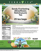Sandy Everlasting (Strawflower, Helichrysum) Tea (25 tea bags, ZIN: 513850)