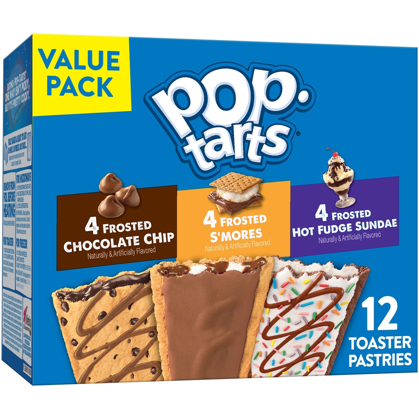 Pop-Tarts Toaster Pastries, Breakfast Foods, Kids Snacks, Variety Pack (12 Pop-Tarts)