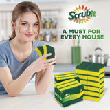 (24 Pack) Heavy Duty Scrub Sponges by SCRUBIT - Kitchen Dish, Sink and Bathroom Cleaning Scrubber Sponge - with Non-Smell Scouring Pad [New Packaging]