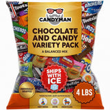 Candyman Chocolate Candy Variety Pack, 4 lb, Individually Wrapped Treats