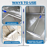 MHM AquaSlide MiniPushPro - 18-Inch Epoxy Squeegee for Shop & Concrete Floors, Tile Floor Wiper with Rubber Blade, Jalador de Agua para Piso