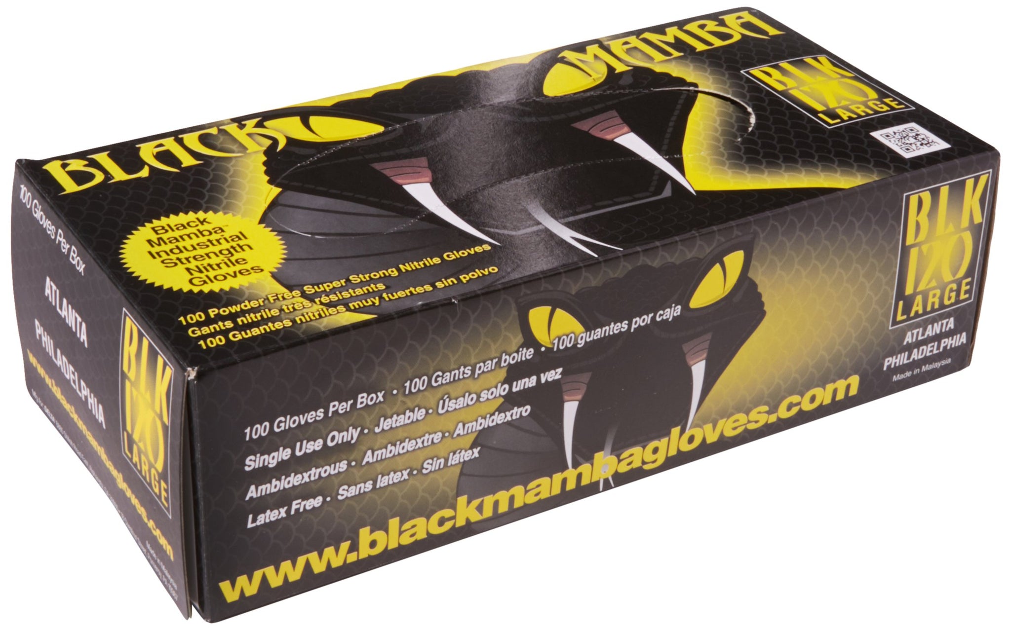 Black Mamba Nitrile Workshop Maintenance Gloves - Black, Medium