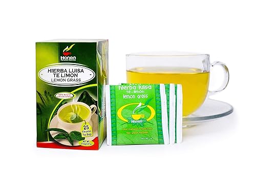 Hanan Peruvian Secrets Hierba Luisa Te Limon | 100% Natural Lemon Grass | 25 Tea Bags | Naturally Aids in Relieving Occasional Stress, Tension |