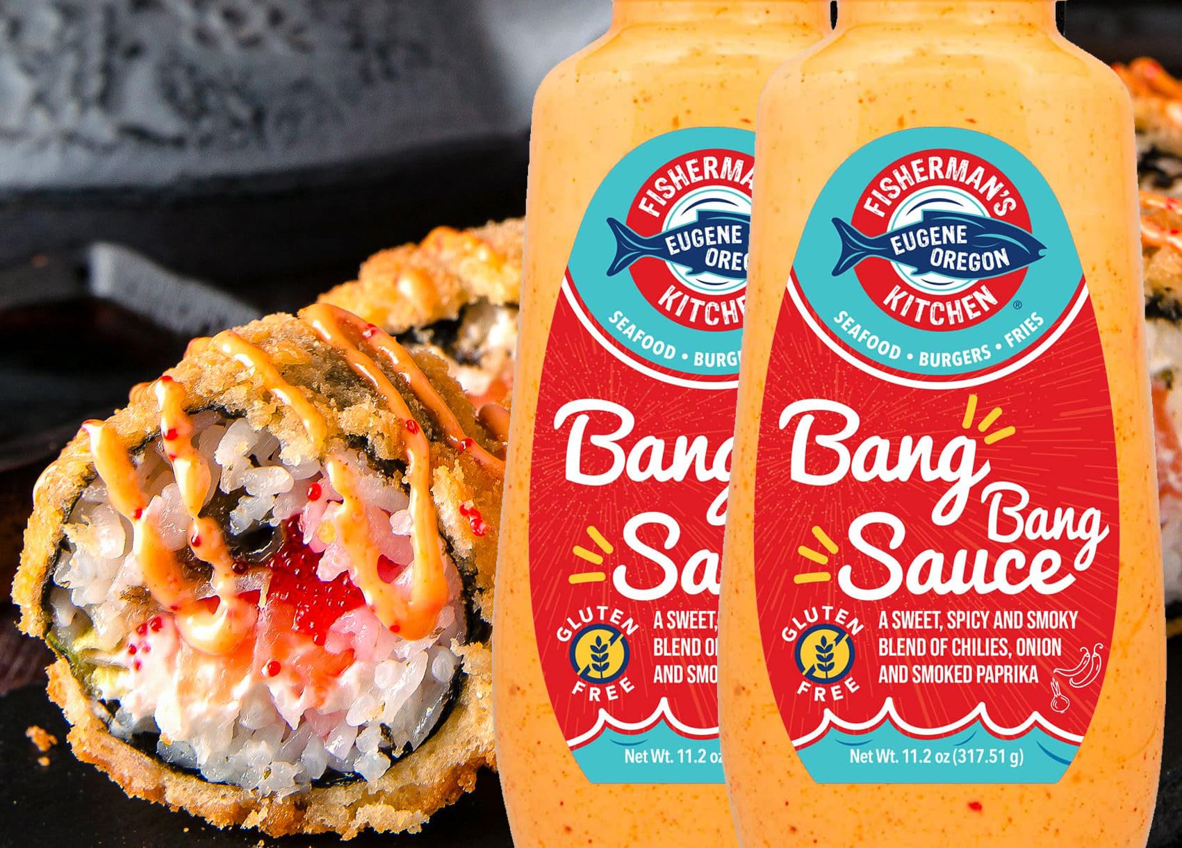 Fisherman's Kitchen Premium Bang Bang Sauce (2 Pack) An Addictive, Creamy Sweet Chili Mayo Dip, Shrimp and Chicken, Delicious Bold Drizzle for Fries