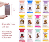 Chuao Chocolatier Share the Love Assorted Milk and Dark Mini Gourmet Chocolate Bars Gift Box | Sampler For Holiday, Birthday, Thank You, Corporate