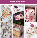 8 oz/226 g-Dried Rose Petals & Dried Rose Buds - Natural & Edible Grade | For use in herbal teas,rose water,decorations,soaps,candles