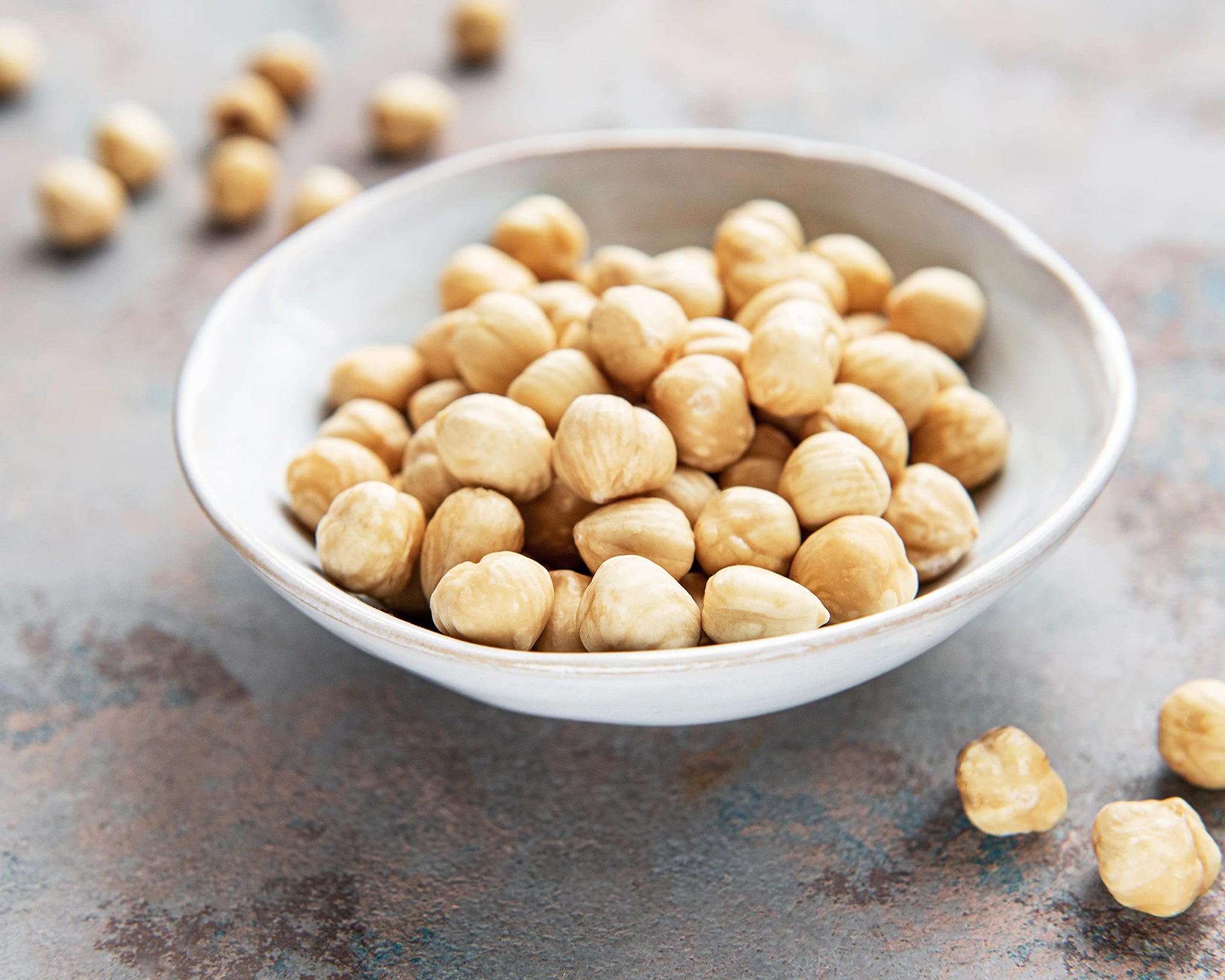 Organic Raw Blanched Hazelnuts, 1 Pound - Non-GMO Filberts, No Skin, Unsalted, Unroasted, Vegan, Bulk Nuts. Good Source of Protein. Great for Desserts