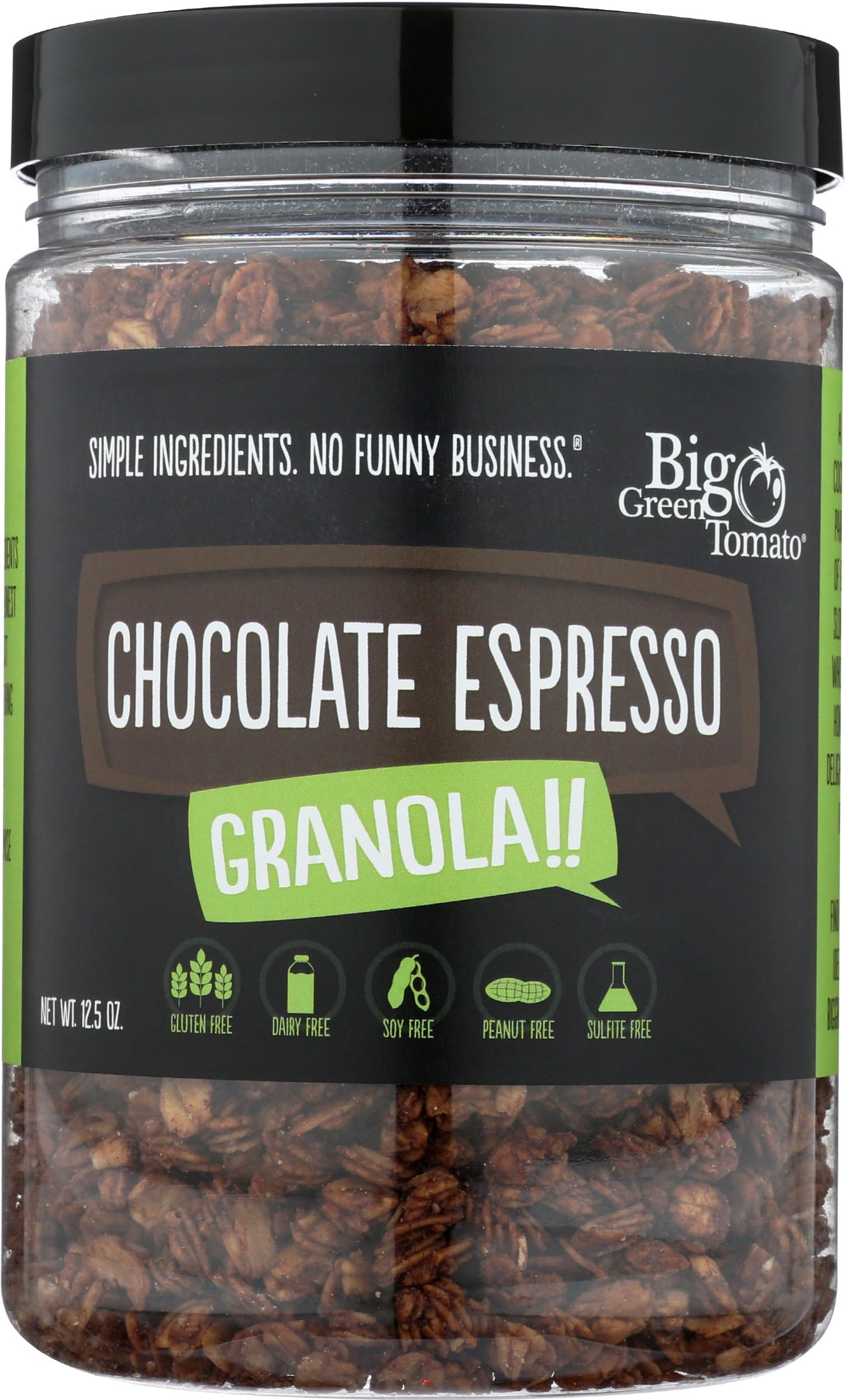 Granola!! Chocolate Espresso: Gluten, Peanut, Soy, Dairy, & Sulfite Free, 12.5oz from Big Green Tomato