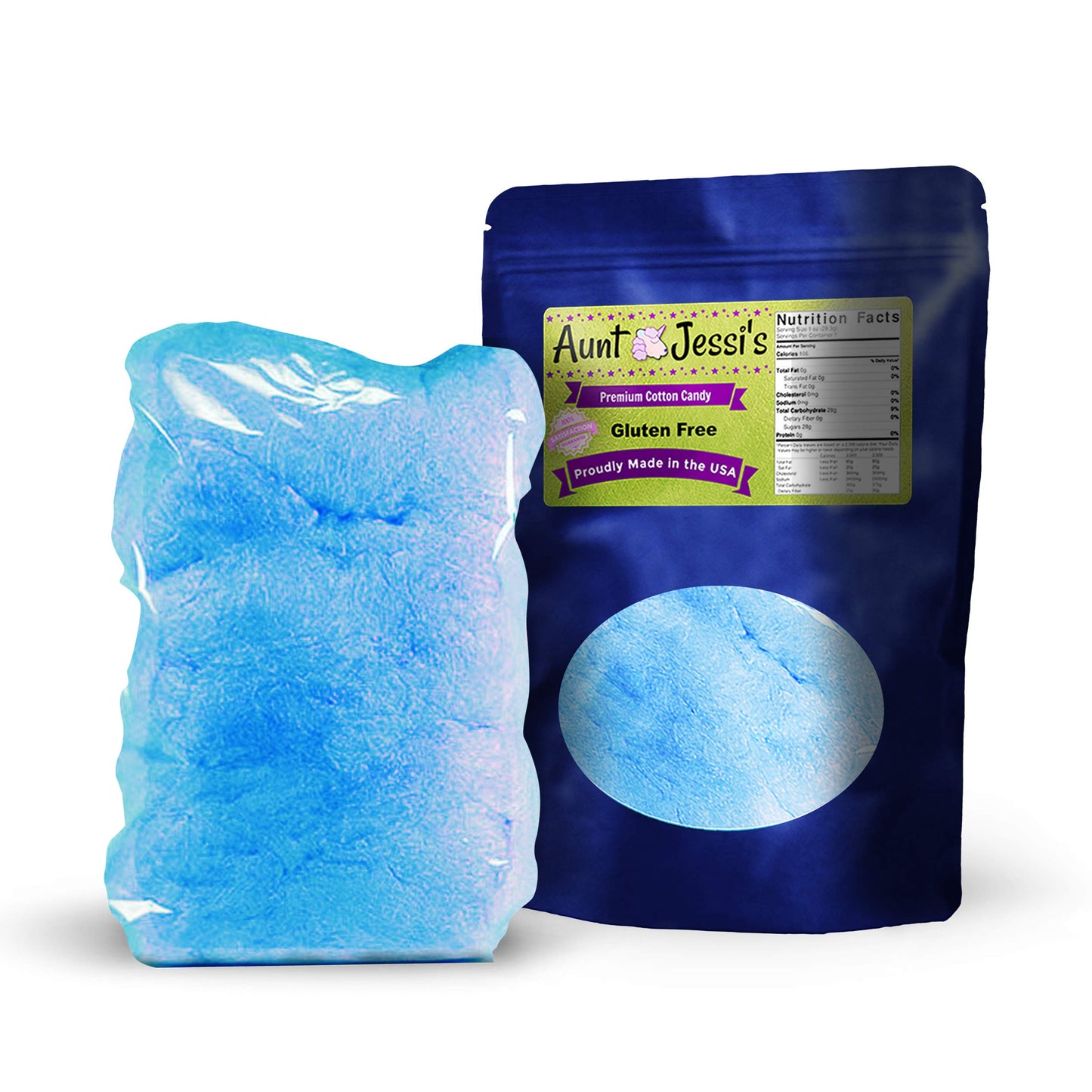 Unicorn Sharts Cotton Candy - Novelty Dabbing Unicorn Candy for Teens - Gluten-free cotton candy, blue
