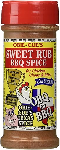 Obie-Cue's Sweet Rub BBQ Spice for Chicken, Chops & Ribs (4.2 oz)