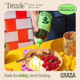 Graza Drizzle Extra Virgin Olive Oil, Finishing Oil - High Polyphenol Early Harvest EVOO Finishing Oil in a Squeeze Bottle - Single Farm Olives from