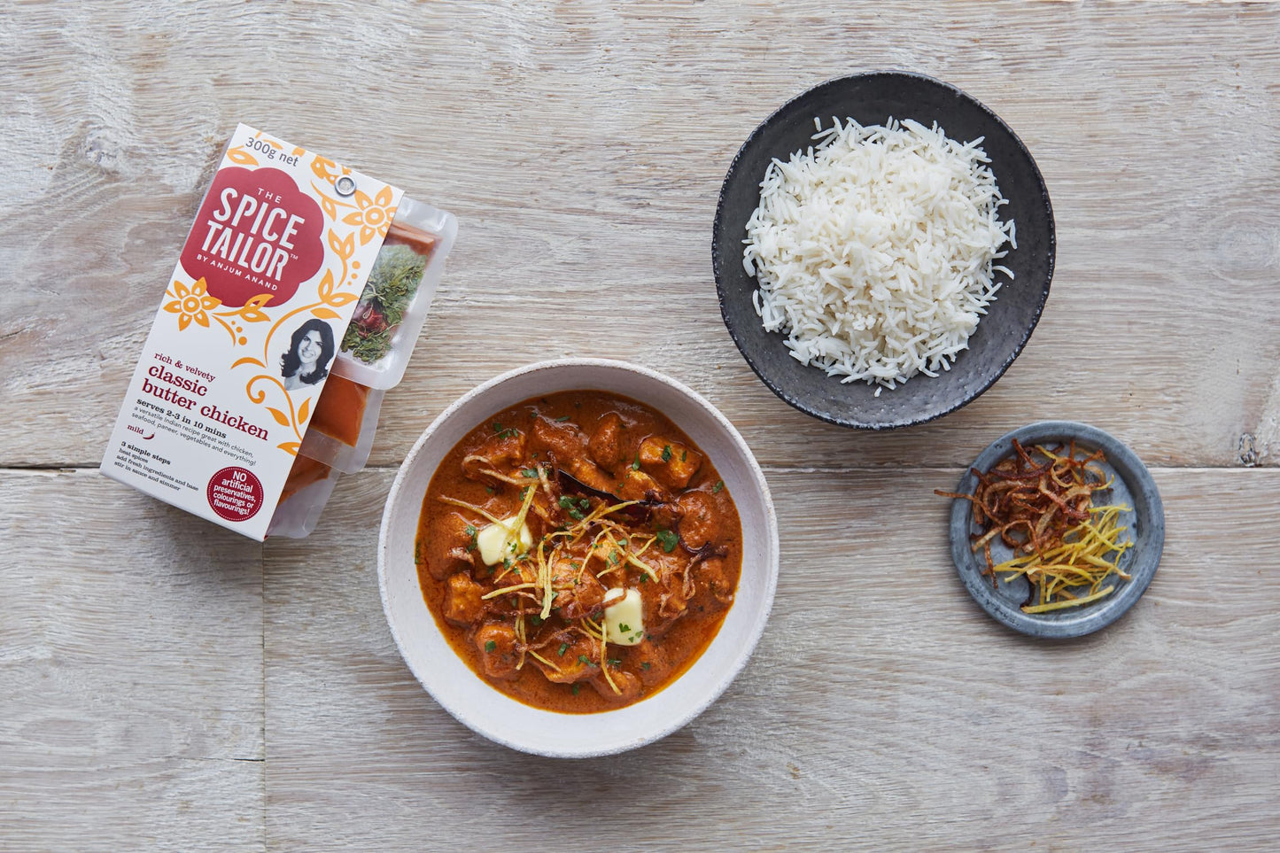 Spice Tailor 3 Simple Steps Restaurant Quality Meals in Minutes Kits Ready in 10 Minutes (3 Pack, Classic Butter Chicken)