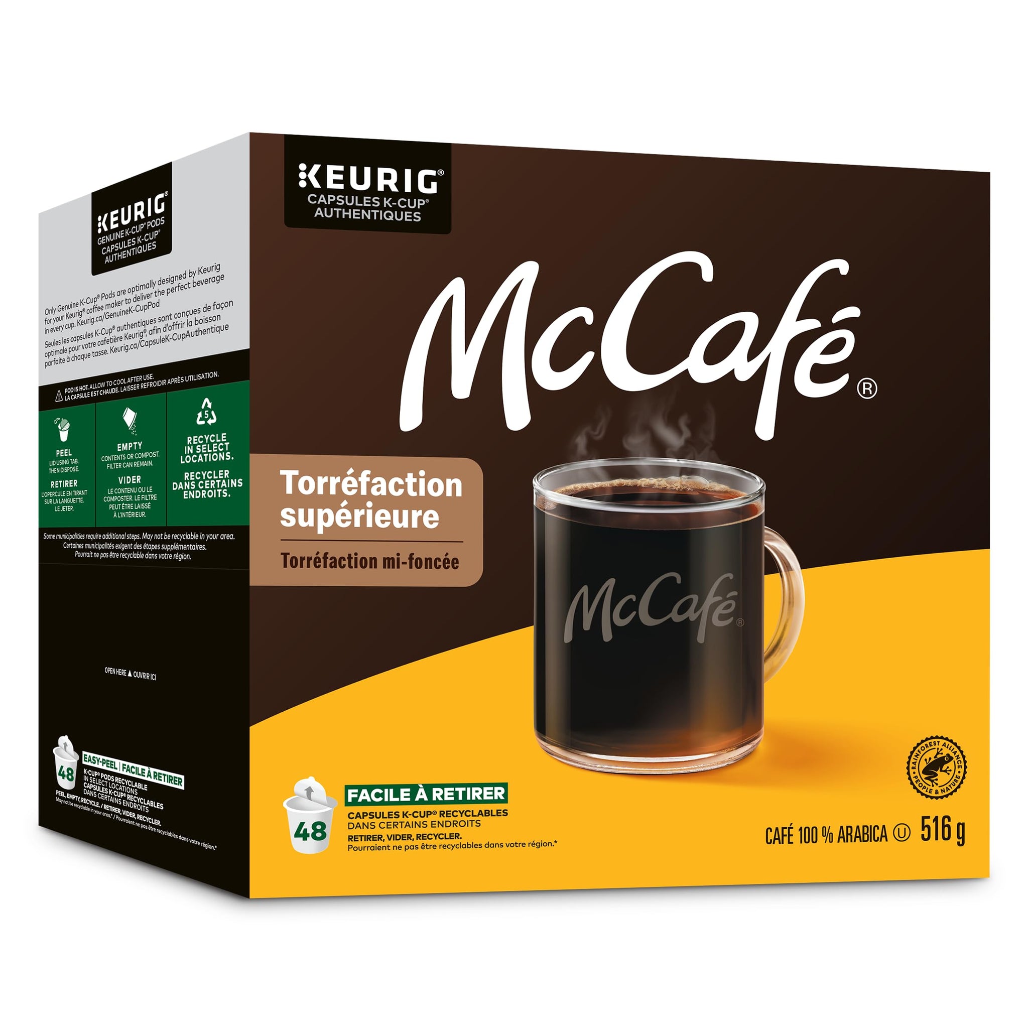 McCafé Premium Medium Dark Roast K-Cup Coffee Pods, 48 Count, Ethically Sourced, For Keurig Coffee Makers