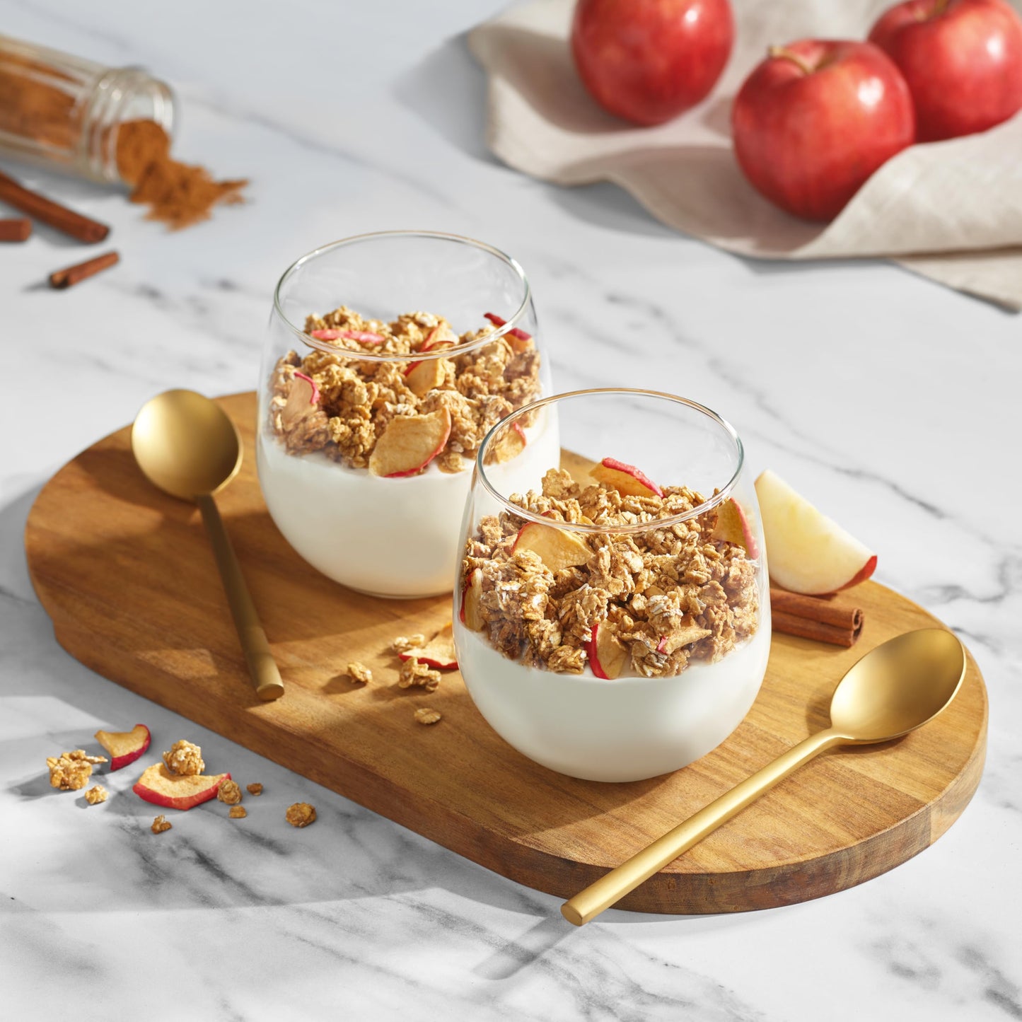 Bare Granola, Apple Cinnamon, 7g Fiber, Whole Grains, Heart Healthy, Real Fruit Pieces, 11 oz Bag