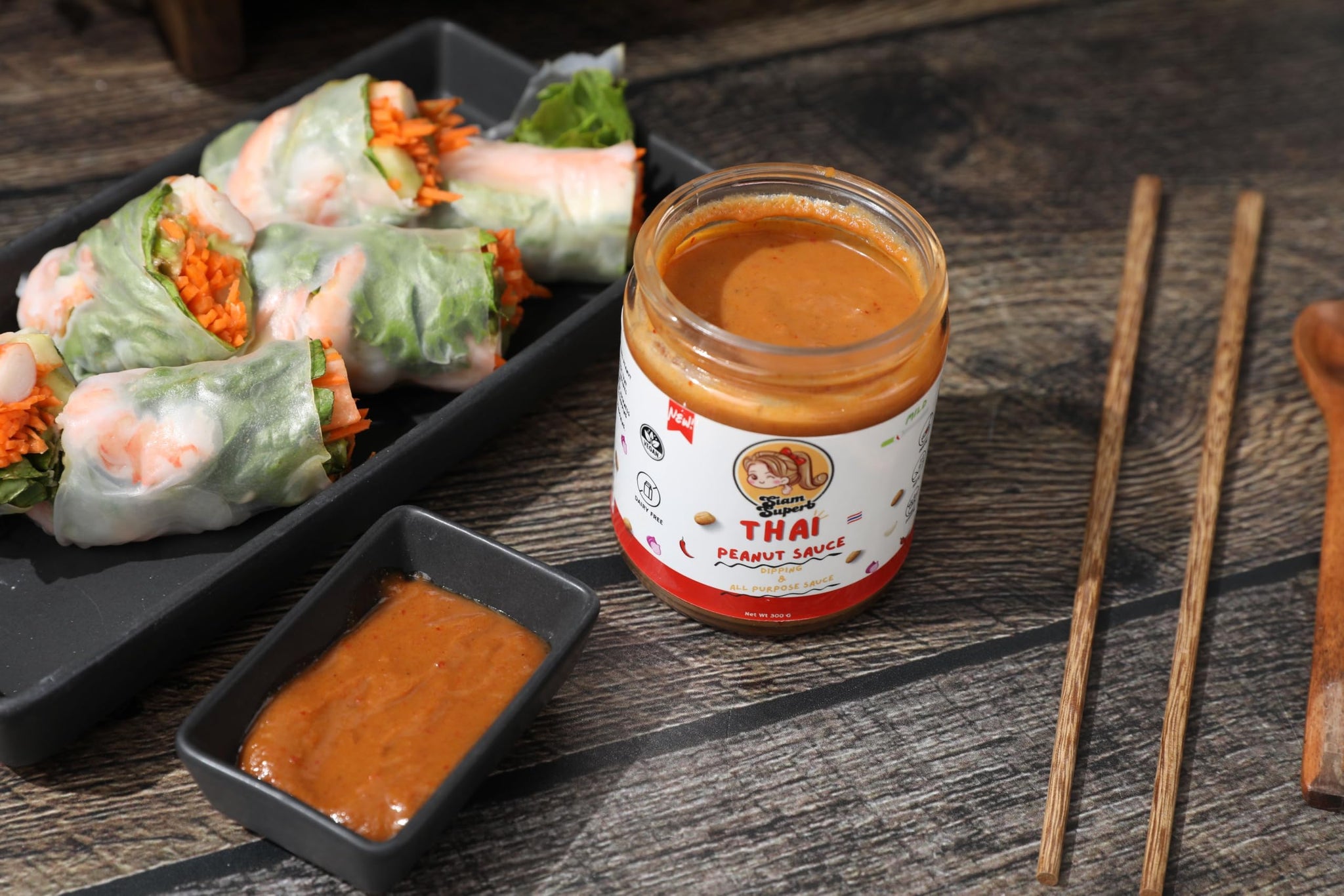 Siam Superb, Peanut sauce, Thai Peanut sauce - Perfect for Noodles, Meats, Rice seasoning, Dipping, All Purpose Seasoning Sauce and Stir Fry Sauce