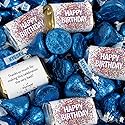 124 Pcs Birthday Candy Party Favors Miniatures Chocolate & Dark Blue Kisses (1.52 lbs, Approx. 124 Pcs)