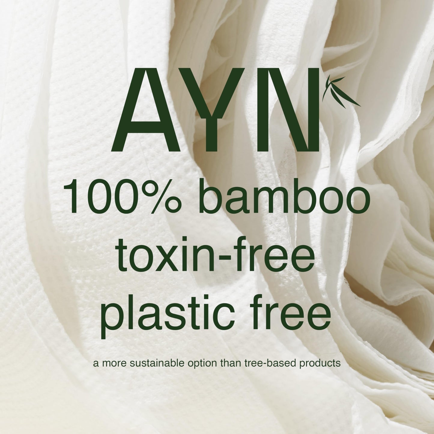 ALL YOU NEED Premium 3- Ply Bamboo Toilet Paper - 24 Mega Roll Pack, 300 Sheets Per Roll, 7,200 Total Sheets - Tree-Free Bath Tissue, Plastic-Free