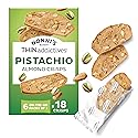 Nonni's THINaddictives Almond Thin Cookies, Pistachio Almond Biscotti, Sweet Crunchy & Chewy, Individually Wrapped, Kosher Snack, Perfect with Coffee