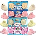 Dessert Peeps Marshmallows Assortment, Cotton Candy, Rice Krispies, Party Cake, and Strawberry Flavors, Easter Basket Stuffer Candy, 5 Count Sleeves