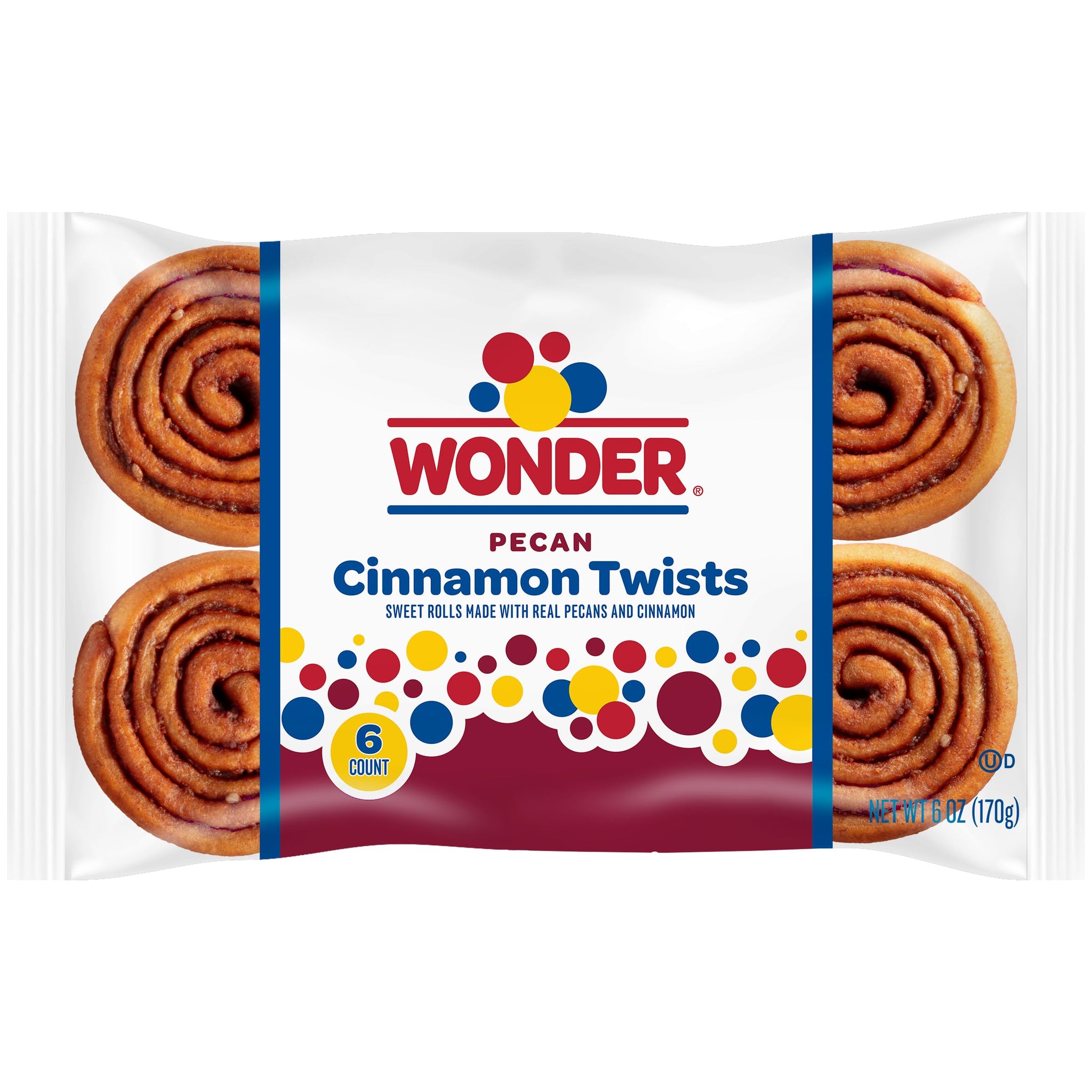 Wonder Cinnamon Twist, Cinnamon and Pecan Baked Pastry Rolls, 6 oz, 6 Count