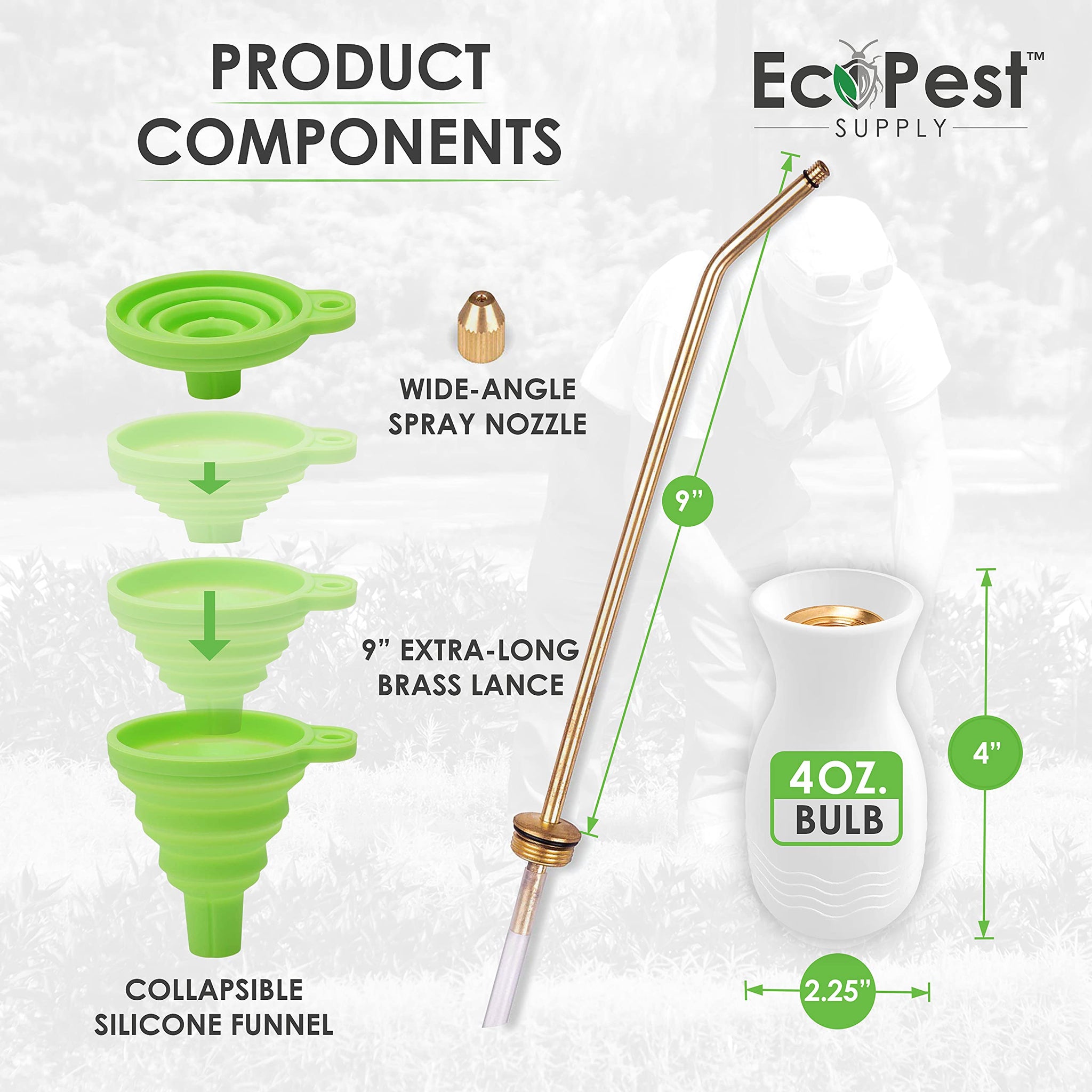 Powder Duster | Large Bulb Duster, Sprayer, and Applicator for Powder and Dust | Perfect for Organic Gardening and Pest Control Treatment for Bed