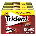 Trident Cinnamon Sugar Free Gum, 6 Pocket Packs of 28 Pieces (168 Total Pieces)