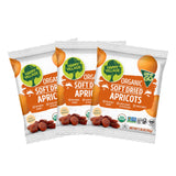 Happy Village Organic Soft Dried Apricots On the Go - 3 Bags (15 Individual Portion Packs) | Healthy, Organic, Non-GMO, Vegan, Kosher, Gluten-Free
