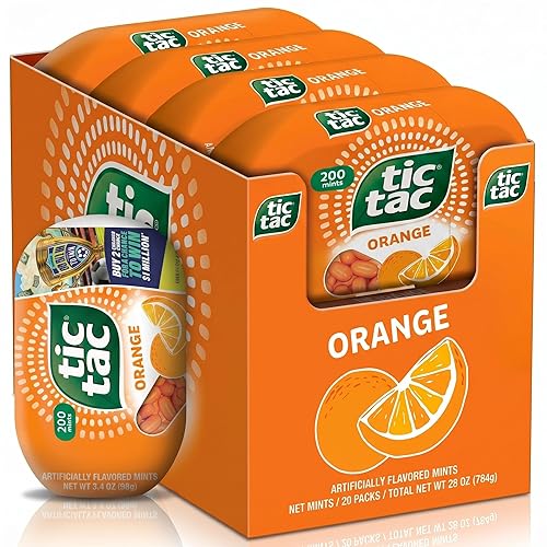 Tic Tac, Orange Mints, On-The-Go Refreshment, 3.4 Oz, 8 Count